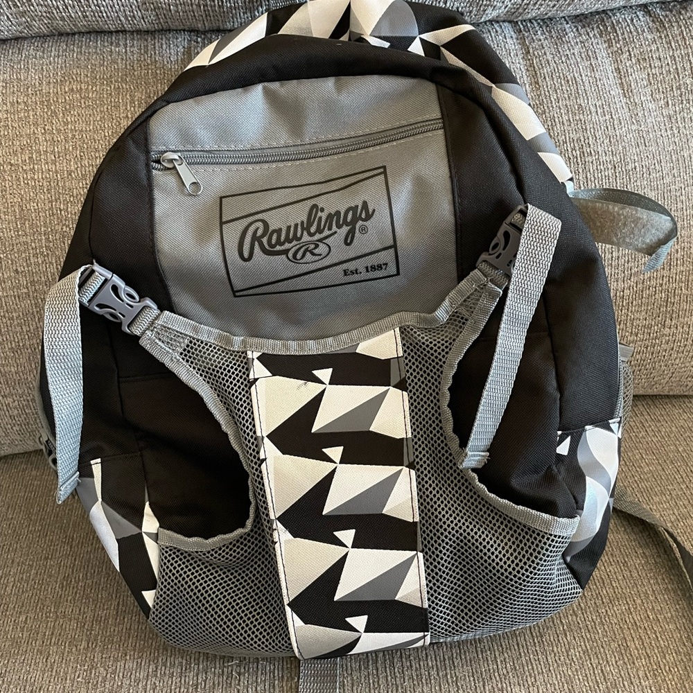 Rawlings Black and Gray Bat Bag